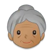 Samsung 플랫폼을 위한 old woman: medium skin tone