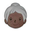 old woman: dark skin tone pentru platforma Samsung