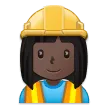 woman construction worker: dark skin tone til Samsung platform