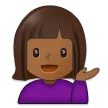 woman tipping hand: medium-dark skin tone für Samsung Plattform