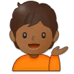 person tipping hand: medium-dark skin tone untuk platform Samsung