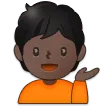 Samsung dla platformy person tipping hand: dark skin tone