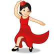 woman dancing: light skin tone untuk platform Samsung