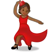 woman dancing: medium-dark skin tone untuk platform Samsung