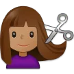 Samsung dla platformy woman getting haircut: medium skin tone