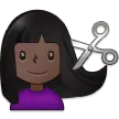 woman getting haircut: dark skin tone per la piattaforma Samsung