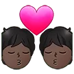 Samsung 플랫폼을 위한 kiss: dark skin tone