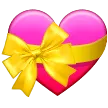 Samsung प्लेटफ़ॉर्म के लिए heart with ribbon