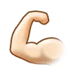 flexed biceps: light skin tone สำหรับแพลตฟอร์ม Samsung
