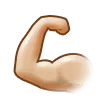 flexed biceps: medium-light skin tone per la piattaforma Samsung
