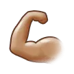 flexed biceps: medium skin tone สำหรับแพลตฟอร์ม Samsung