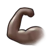 flexed biceps: dark skin tone per la piattaforma Samsung