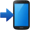Samsung platformu için mobile phone with arrow