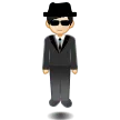 person in suit levitating: light skin tone per la piattaforma Samsung