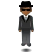 Samsung dla platformy person in suit levitating: medium-dark skin tone