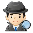 Samsung platformu için man detective: light skin tone