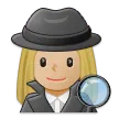 Samsungプラットフォームのwoman detective: medium-light skin tone