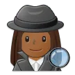 Samsungプラットフォームのwoman detective: medium-dark skin tone