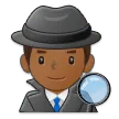 man detective: medium-dark skin tone für Samsung Plattform