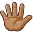 Samsung dla platformy hand with fingers splayed: medium skin tone