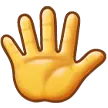 Samsung 平台中的 hand with fingers splayed