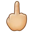 Samsung 플랫폼을 위한 middle finger: medium-light skin tone