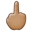 middle finger: medium skin tone pentru platforma Samsung