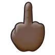 middle finger: dark skin tone pentru platforma Samsung