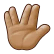 Samsung 플랫폼을 위한 vulcan salute: medium skin tone