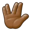 vulcan salute: medium-dark skin tone لمنصة Samsung