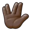 vulcan salute: dark skin tone alustalla Samsung