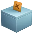 ballot box with ballot for Samsung platform
