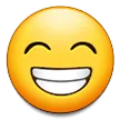 Samsung 平台中的 beaming face with smiling eyes