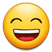 Samsung প্ল্যাটফর্মে জন্য grinning face with smiling eyes