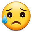 sad but relieved face עבור פלטפורמת Samsung