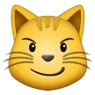 Samsung प्लेटफ़ॉर्म के लिए cat with wry smile