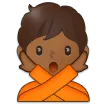 person gesturing NO: medium-dark skin tone für Samsung Plattform