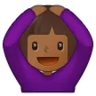woman gesturing OK: medium-dark skin tone สำหรับแพลตฟอร์ม Samsung