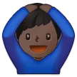 man gesturing OK: dark skin tone til Samsung platform