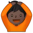 person gesturing OK: dark skin tone per la piattaforma Samsung
