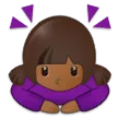 woman bowing: medium-dark skin tone per la piattaforma Samsung