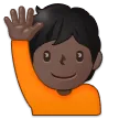 Samsung dla platformy person raising hand: dark skin tone
