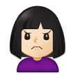 Samsung 플랫폼을 위한 woman frowning: light skin tone
