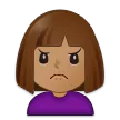 woman frowning: medium skin tone สำหรับแพลตฟอร์ม Samsung
