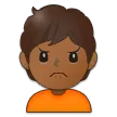Samsung dla platformy person frowning: medium-dark skin tone