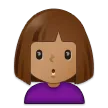 woman pouting: medium skin tone สำหรับแพลตฟอร์ม Samsung