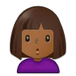 Samsung platformu için woman pouting: medium-dark skin tone