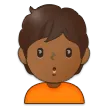 Samsung 플랫폼을 위한 person pouting: medium-dark skin tone