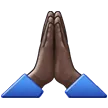 folded hands: dark skin tone per la piattaforma Samsung