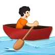 person rowing boat: light skin tone für Samsung Plattform